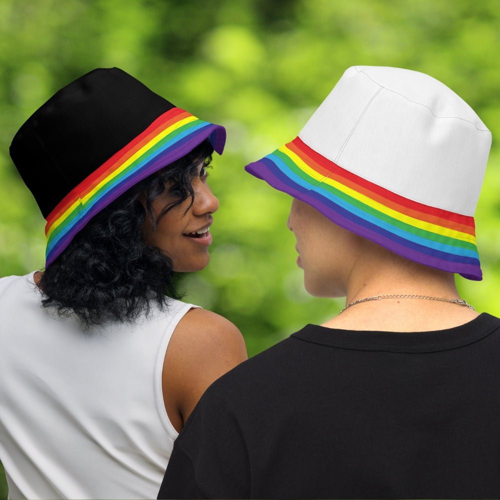 Reversible Rainbow Flag Bucket Hat - On Trend Shirts