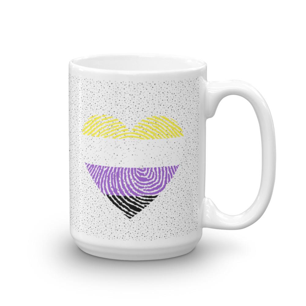 Speckled Non-Binary Heart Mug - On Trend Shirts
