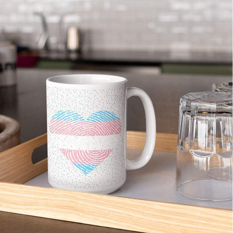 Speckled Transgender Heart Mug - On Trend Shirts