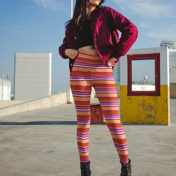 sporty striped leggings #womensfashionleggings  Striped leggings, Outfits  with leggings, Trendy outfits with leggings