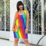 Striped Rainbow Flag Fitted Dress - On Trend Shirts