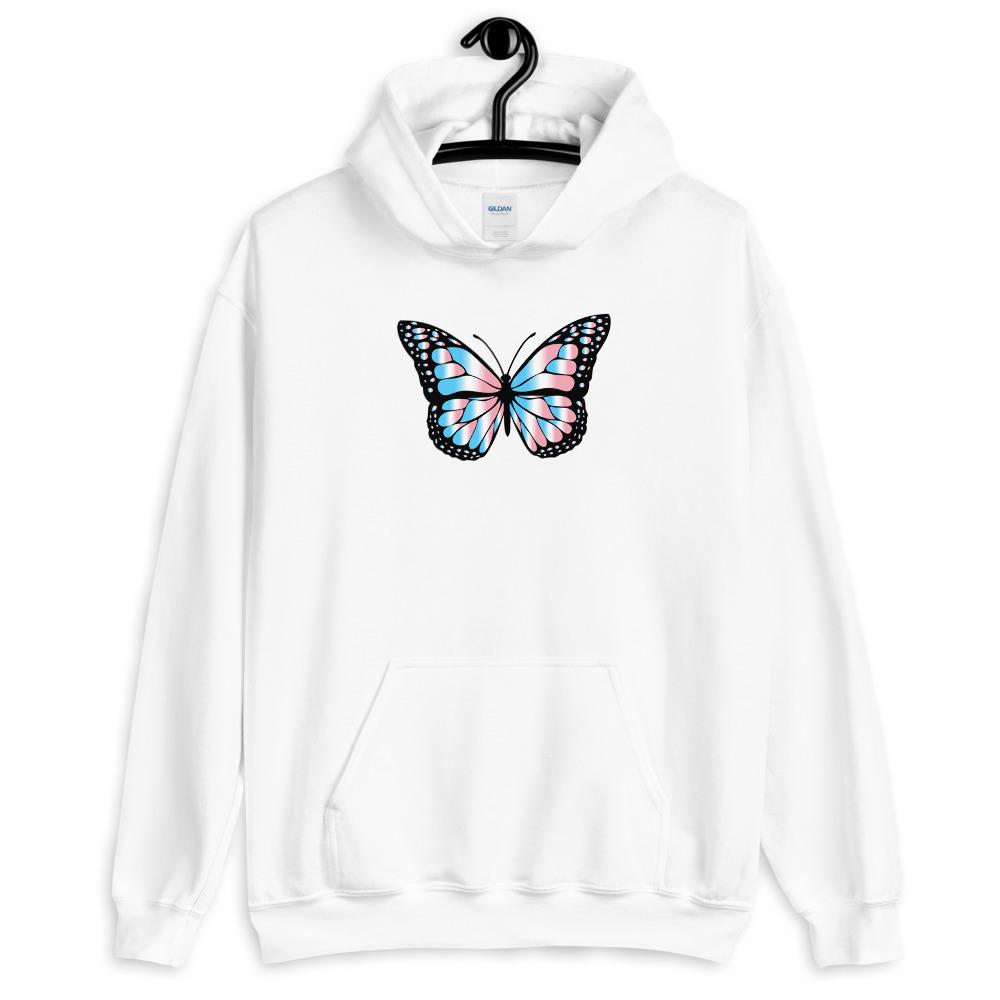 Butterfly Kisses Hoodie / White Sorority Butterfly Hoodie / 