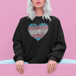 Transgender Fingerprint Heart Sweatshirt - On Trend Shirts