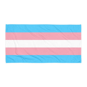 Transgender Flag Beach Towel - On Trend Shirts