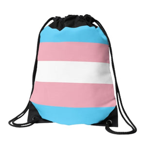 Transgender Flag Drawstring Bag - On Trend Shirts