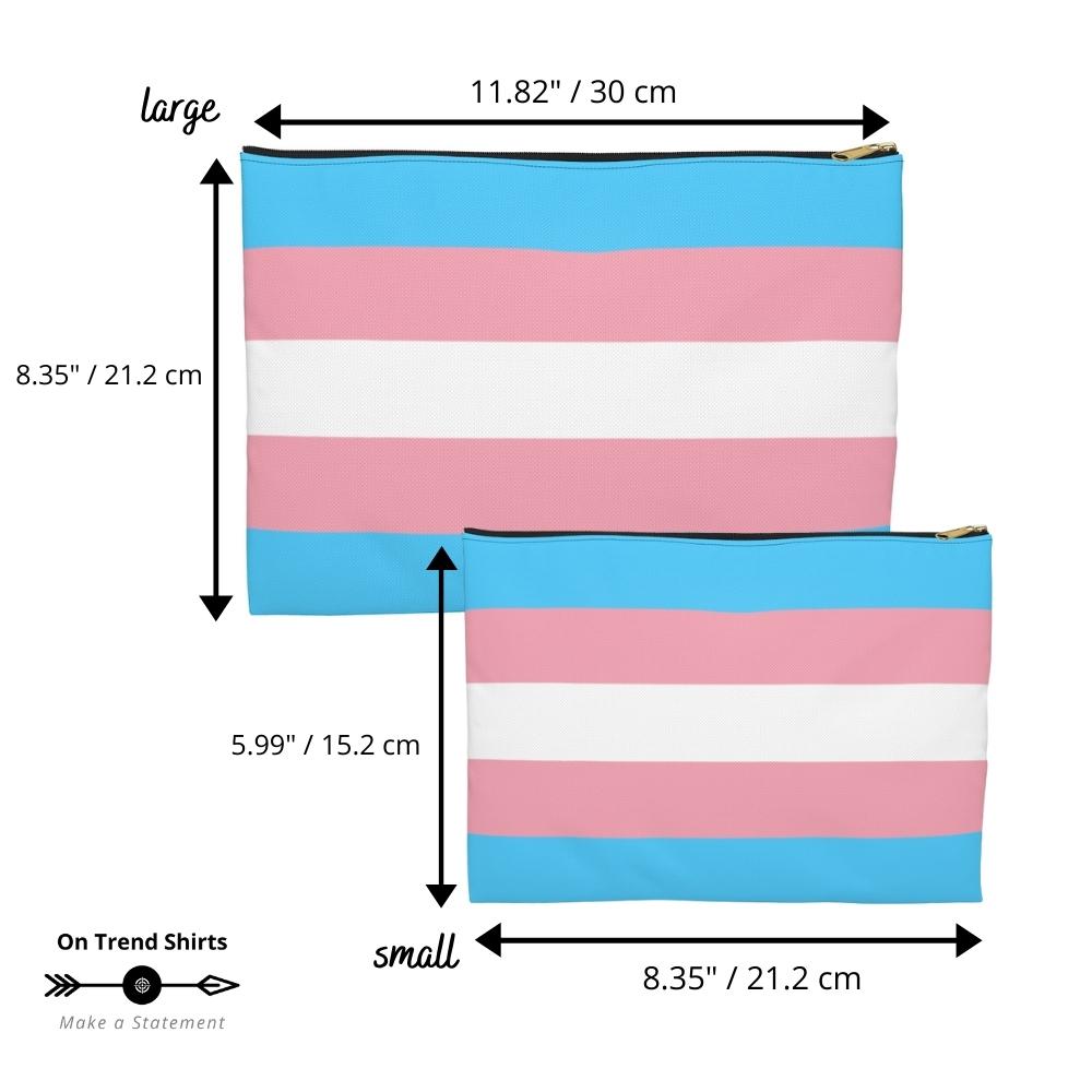Transgender Flag Flat Zipper Pouch - On Trend Shirts