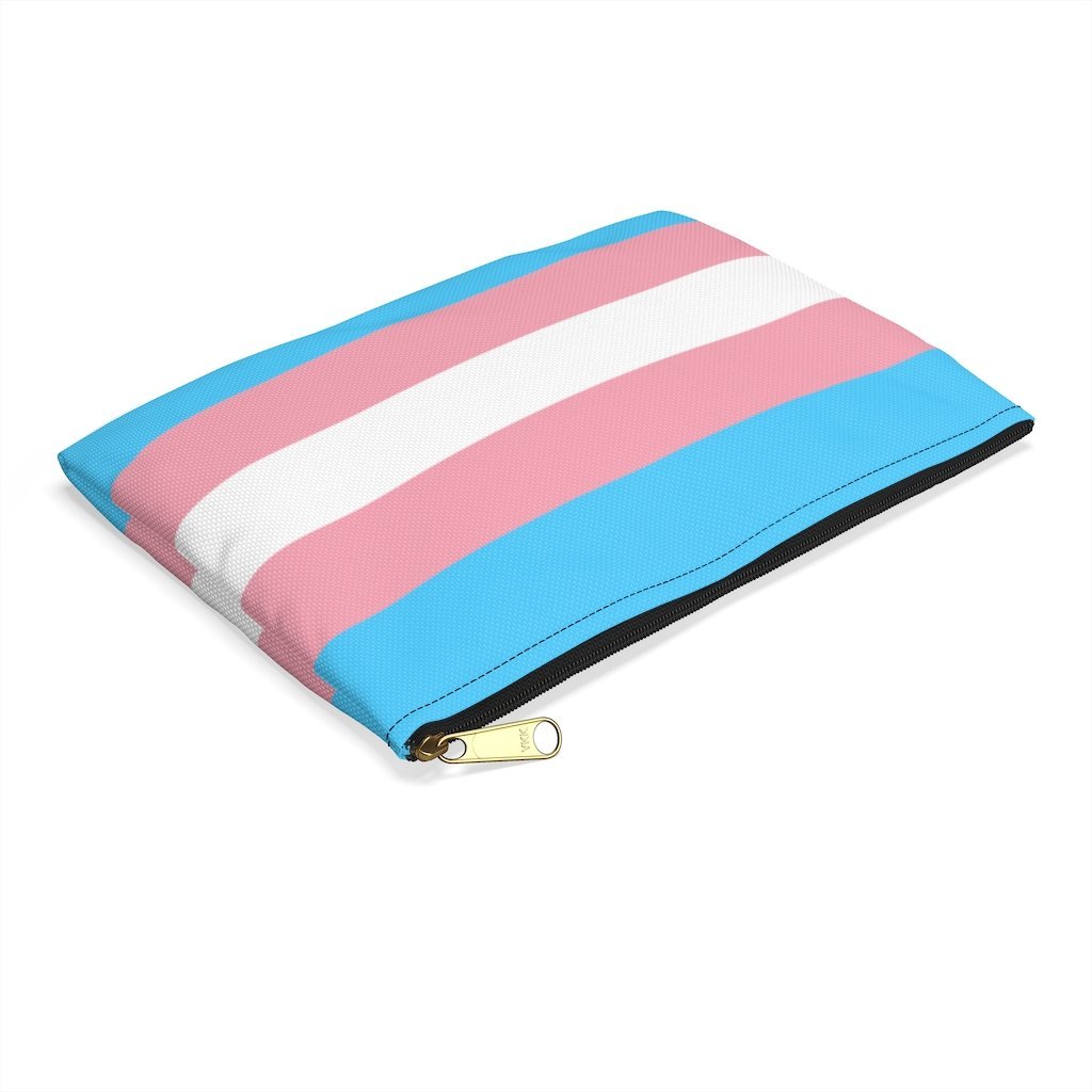 Transgender Flag Flat Zipper Pouch - On Trend Shirts
