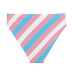Transgender Flag Recycled High-Waisted Bikini Bottom - On Trend Shirts