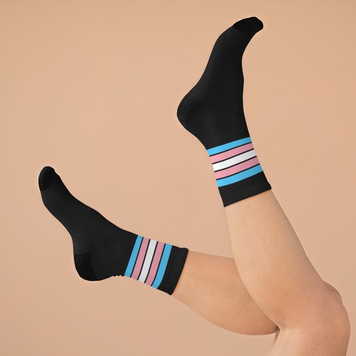 Transgender Flag Socks - black - On Trend Shirts