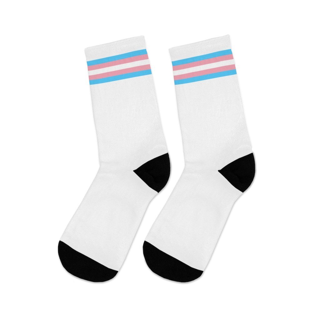 Transgender Flag Socks - white - On Trend Shirts