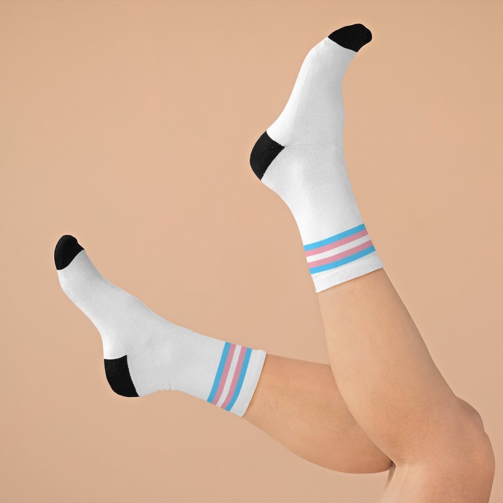 Transgender Flag Socks - white - On Trend Shirts