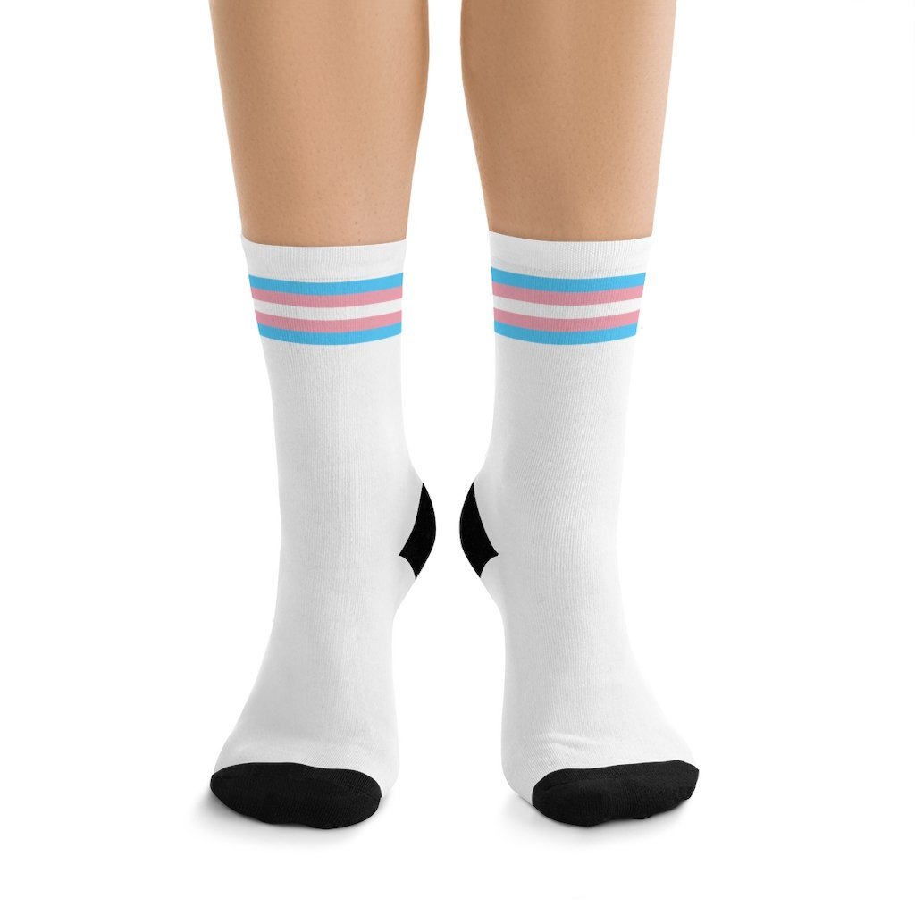 Transgender Flag Socks - white - On Trend Shirts