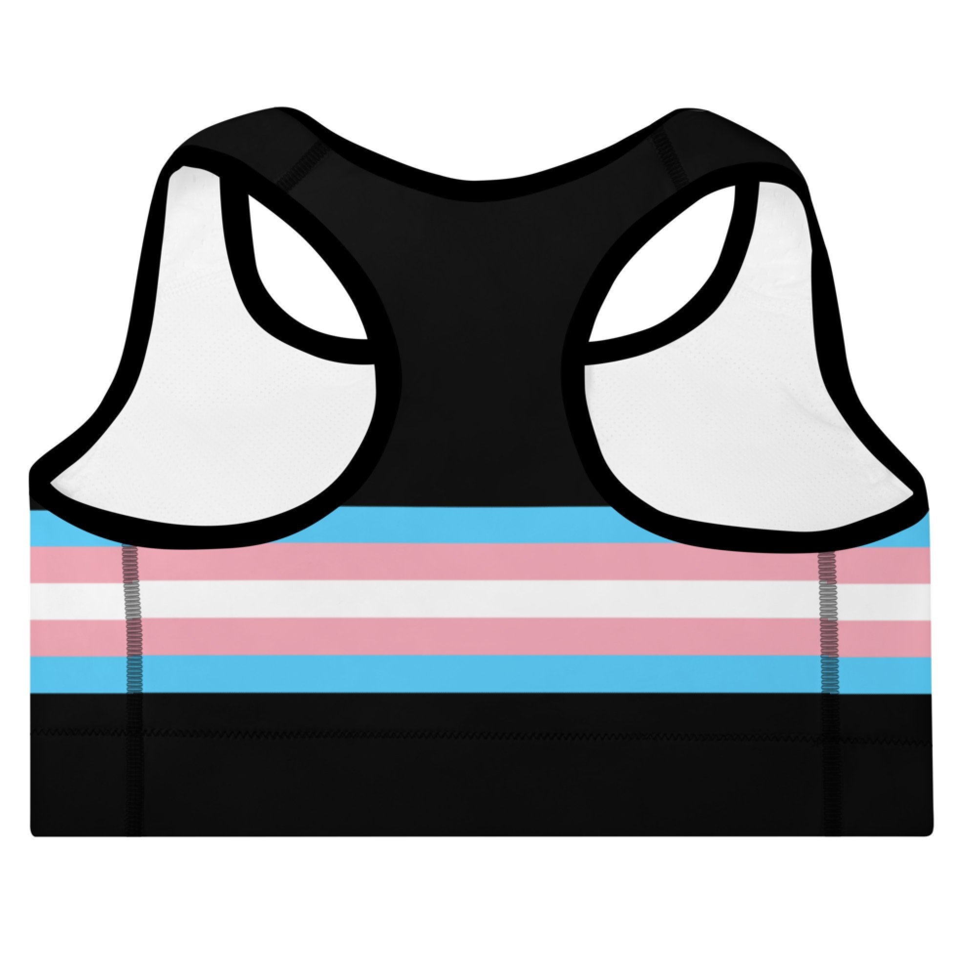 Transgender Mermaid Sports Bra Trans Pride Flag Colors Mermaid