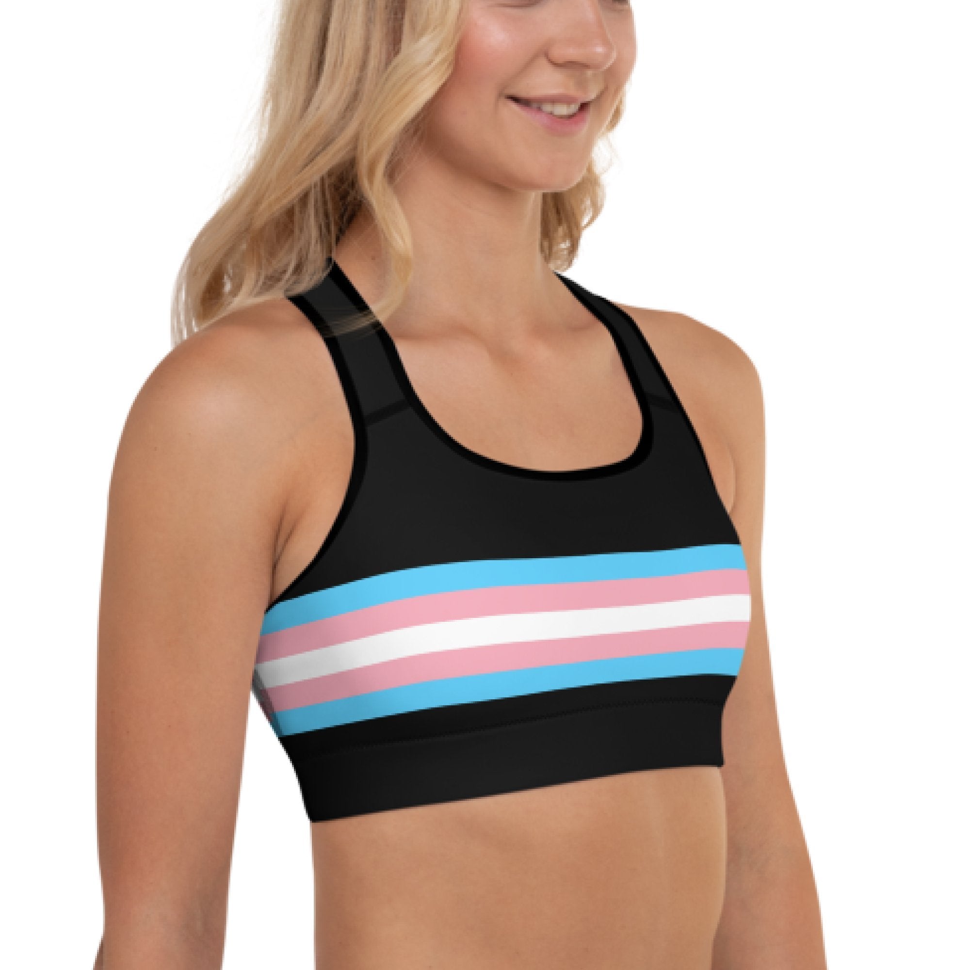 Transgender LGBT Flag Sports Bras for Women Support Tank Top Removable Pads  Workout Yoga Vest S : : Clothing, Shoes & Accessories