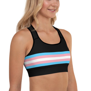 Transgender Flag Sports Bra - On Trend Shirts