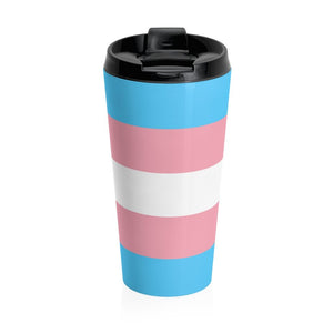 Transgender Flag Travel Mug - On Trend Shirts