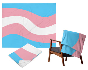 Transgender Flag Wave Blanket - On Trend Shirts
