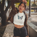 Transgender Monarch Butterfly Cropped Tee - On Trend Shirts