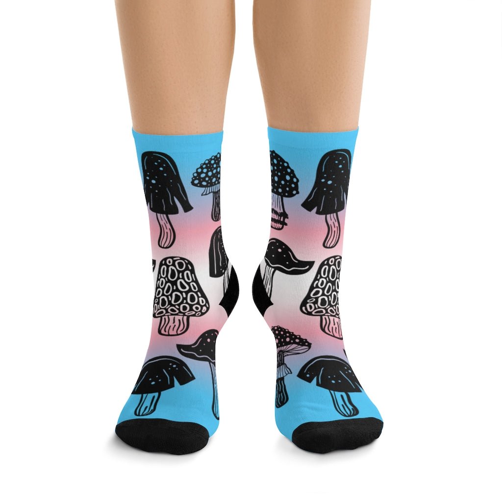 Transgender Mushroom Socks - On Trend Shirts