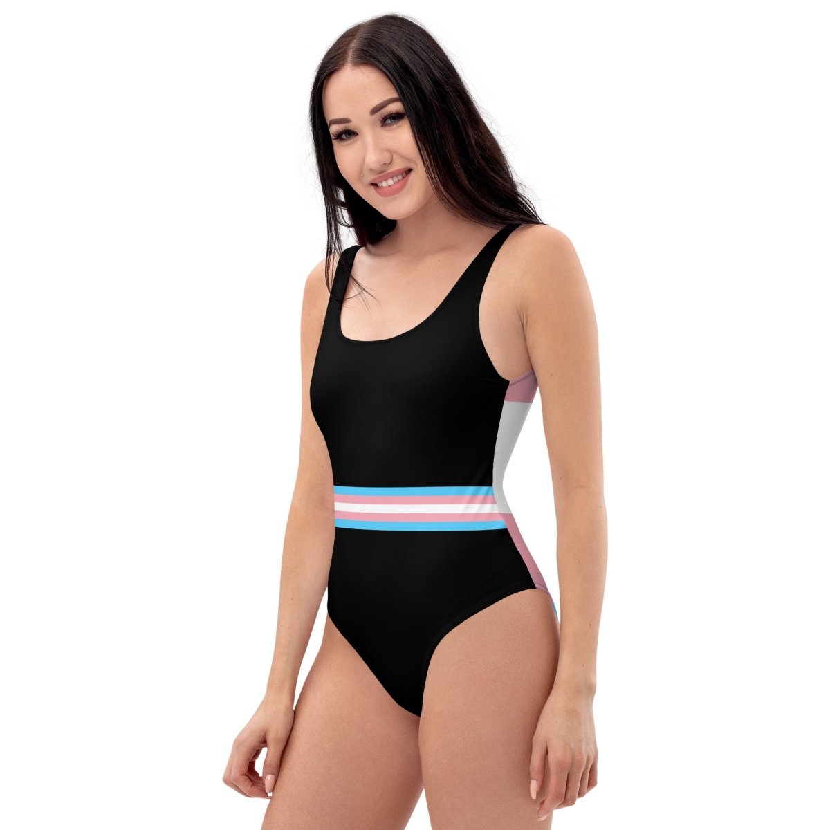 Transgender Stripe One-Piece Swimsuit - On Trend Shirts