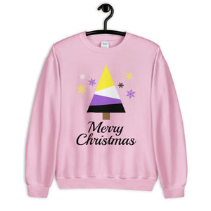 Non-Binary Christmas Tree Sweatshirt