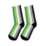 Vertical Aromantic Flag Socks - On Trend Shirts