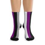 Vertical Asexual Flag Socks - On Trend Shirts