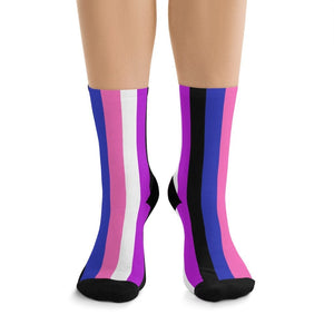 Vertical Genderfluid Flag Socks - On Trend Shirts