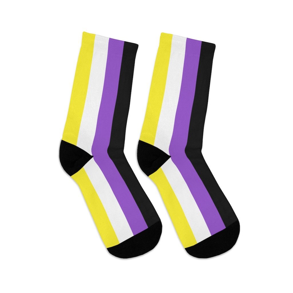 Vertical Non-Binary Flag Socks - On Trend Shirts