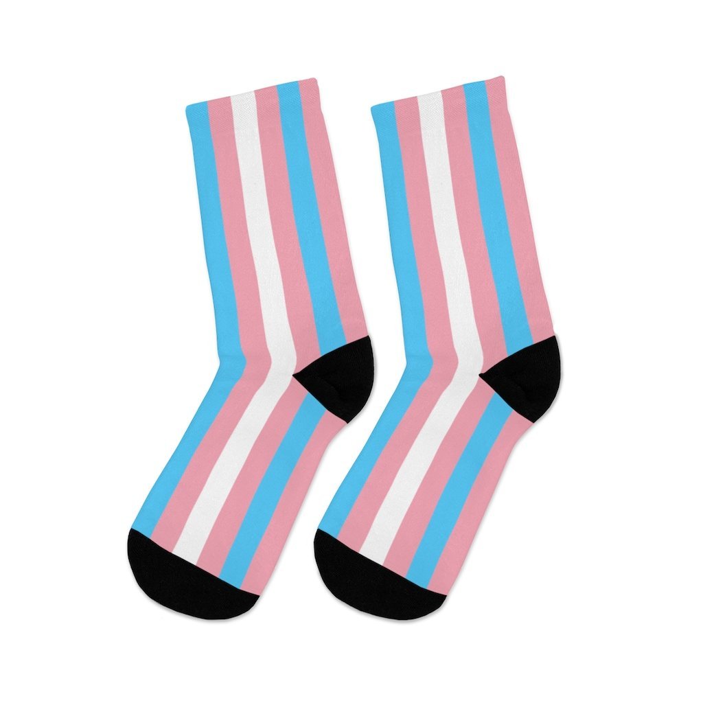 Vertical Transgender Flag Socks - On Trend Shirts