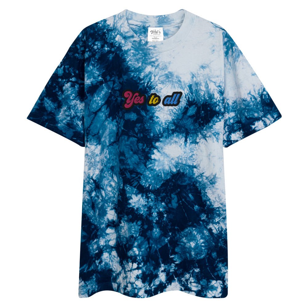 Yes To All Pansexual Oversized Tie-Dye Shirt - On Trend Shirts